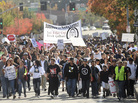 Hundreds of protesters march toward the Sonoma County Sheriff's Office in response to the death of Andy Lopez in Santa Rosa. Hundreds of protesters march toward the Sonoma County Sheriff's Office in response to the death of Andy Lopez in Santa Rosa.